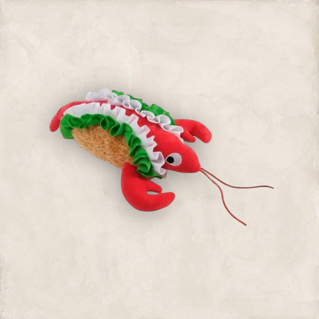 Snack Time Lobster Plush Dog Toy